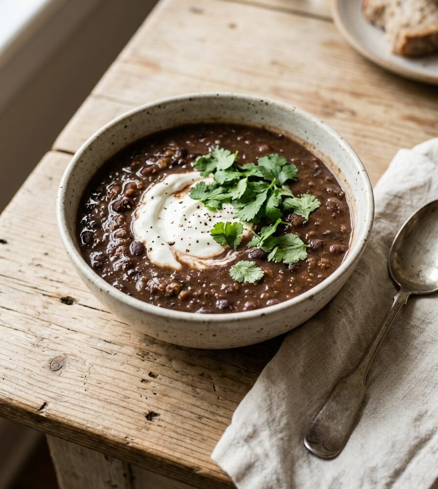 Crockpot Black Bean Soup