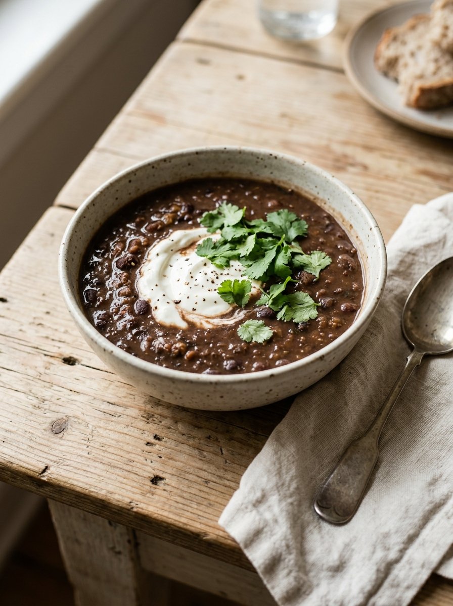 Crockpot Black Bean Soup