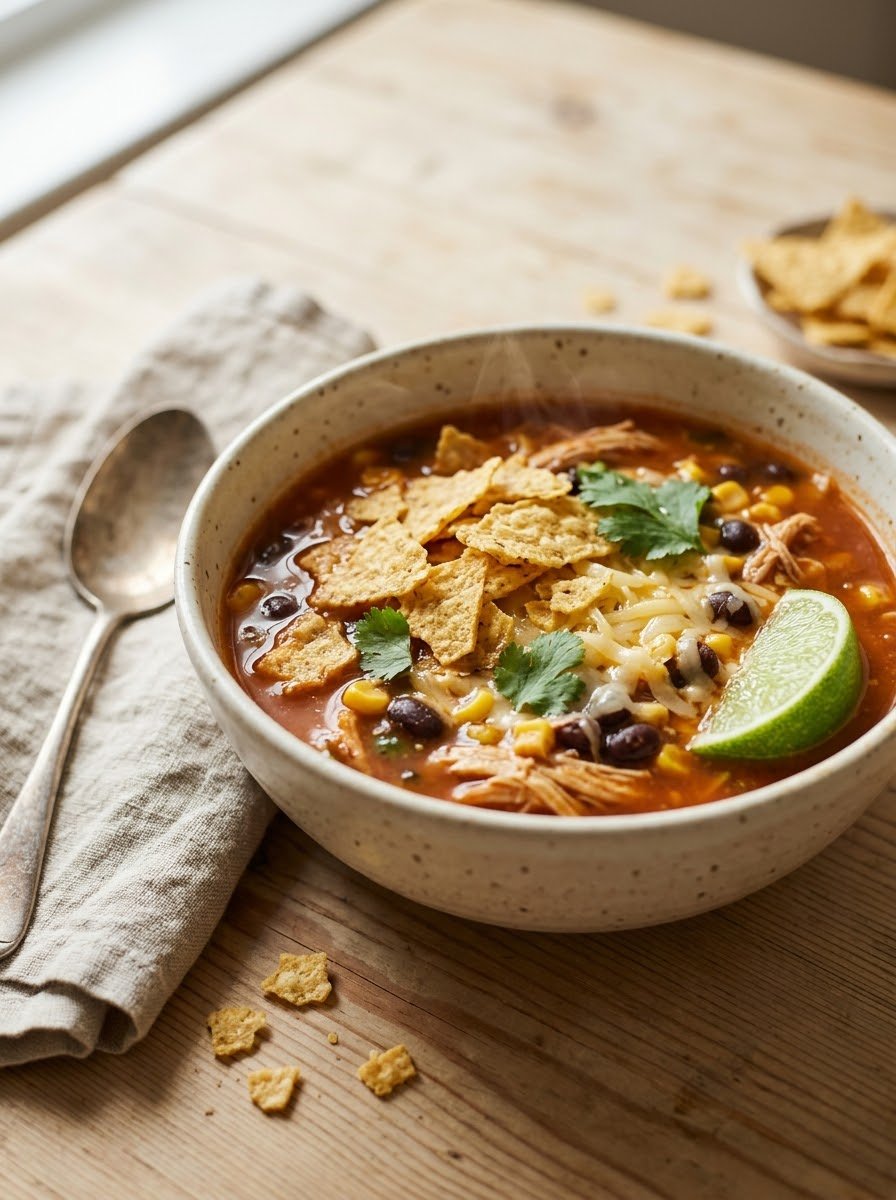 Crockpot Chicken Tortilla Soup