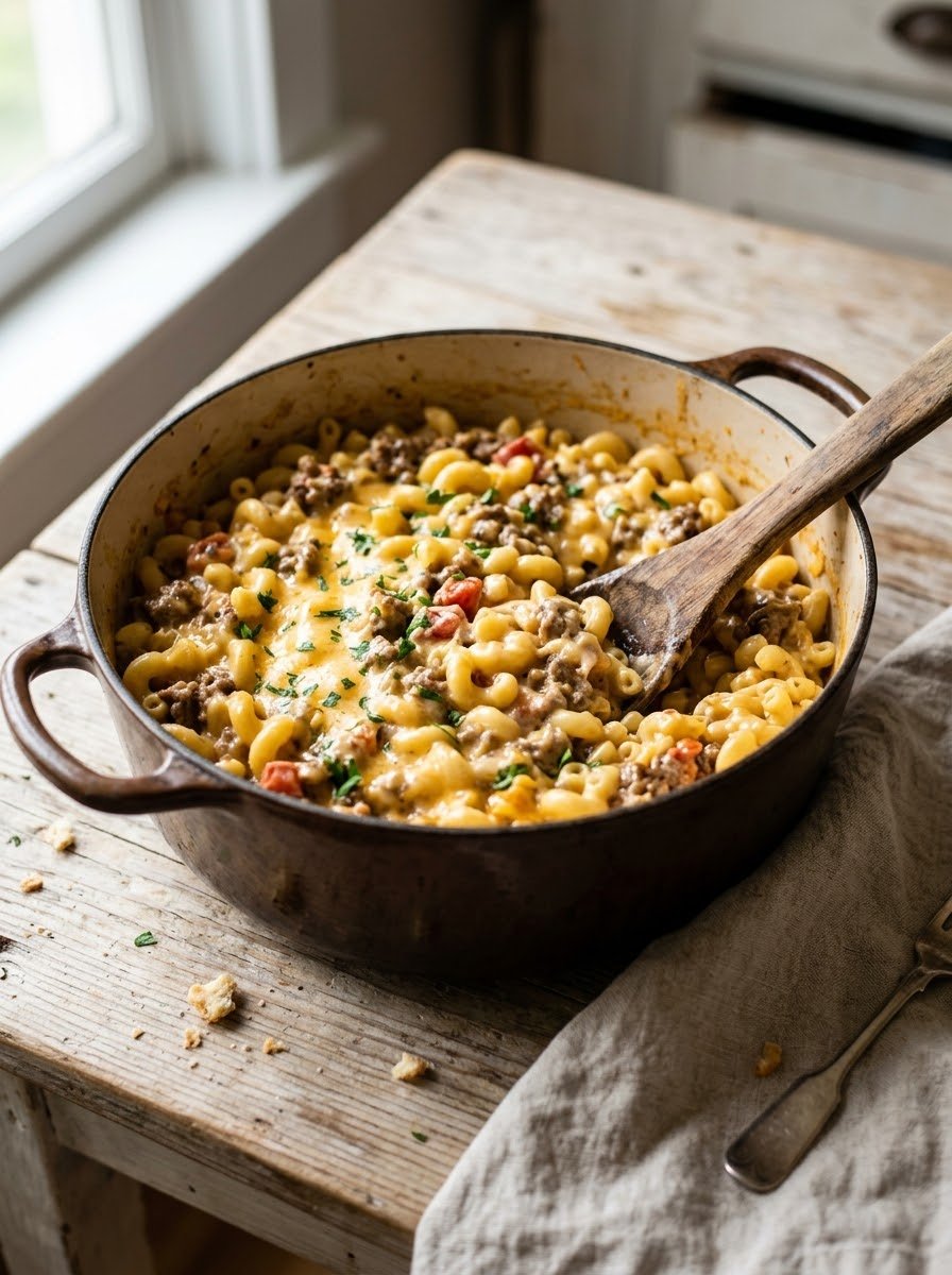 One Pot Cheeseburger Pasta