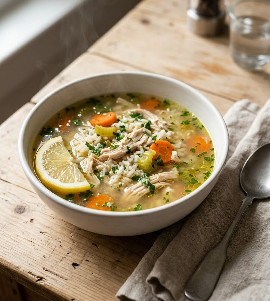 One Pot Chicken and Rice Soup