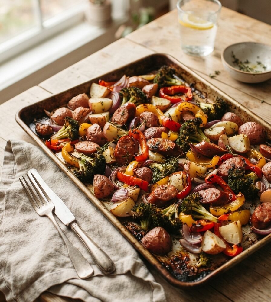 Sheet Pan Sausage and Vegetables