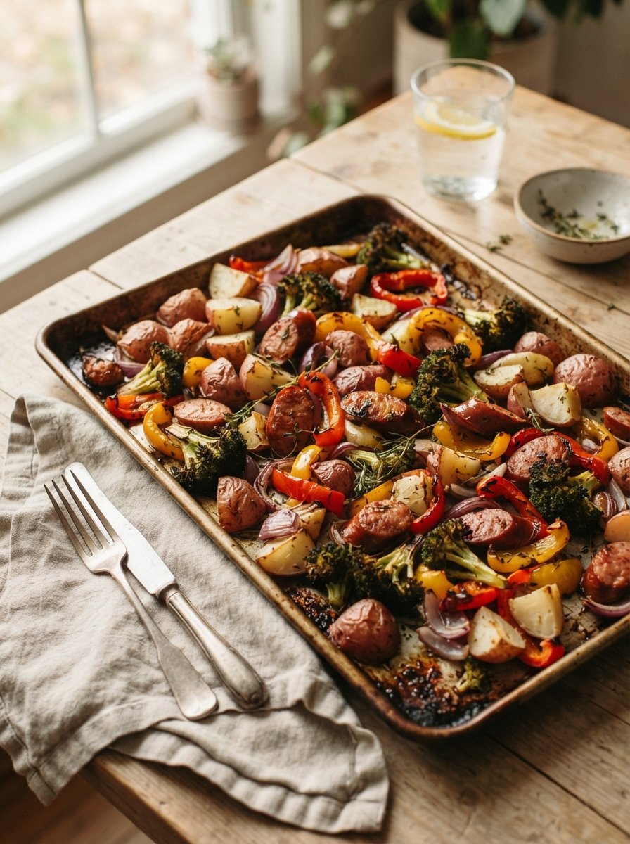 Sheet Pan Sausage and Vegetables